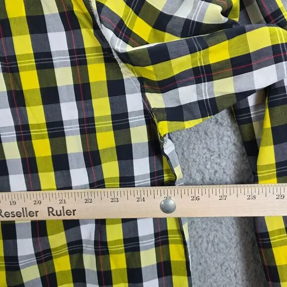 Akademiks Shirt Men's Plaid Yellow Black Button Up Long Sleeve AKDMKS Size 2XL - Picture 9 of 10